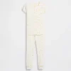 Conjunto de pijama de algodón orgánico cepillado para niños y bebés