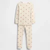 Conjunto de pijama de algodón orgánico cepillado «Pumpkin Bear» para niños y bebés