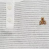 Conjunto de pijama de algodón orgánico estilo Henley para bebés y niños