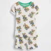 Conjunto de pijama de pantalones cortos de algodón orgánico cepillado «Brannan Bear Tennis» para bebés y niños pequeños