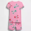 Conjunto de pijama de pantalones cortos de algodón orgánico cepillado con estampado de langosta para Bebé y Niño
