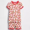 Conjunto de pijama de pantalones cortos de algodón orgánico cepillado «Tomato» para bebés y niños pequeños