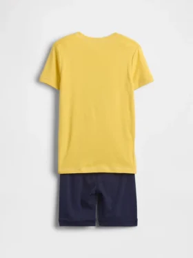 Conjunto de pijama de pantalones cortos infantiles de Star Wars de algodón orgánico cepillado