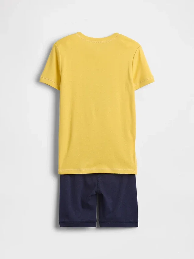 Conjunto de pijama de pantalones cortos infantiles de Star Wars de algodón orgánico cepillado