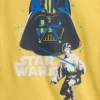 Conjunto de pijama de pantalones cortos infantiles de Star Wars de algodón orgánico cepillado