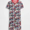Conjunto de pijama de pantalones cortos para niño de Spider-Man, de algodón orgánico cepillado