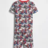 Conjunto de pijama de pantalones cortos para niño de Spider-Man, de algodón orgánico cepillado
