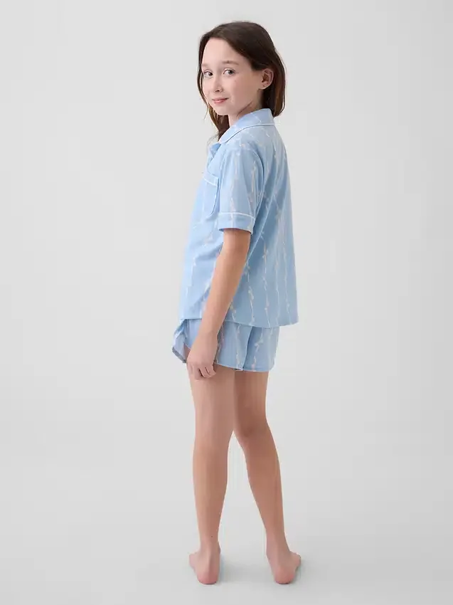 Conjunto de pijama de pantalones cortos reciclado para niños
