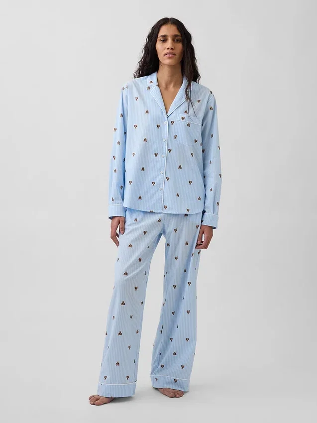 Conjunto de pijama de popelín