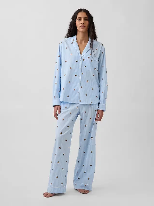 Conjunto de pijama de popelín