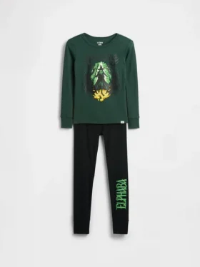 Conjunto de pijama infantil de algodón cepillado orgánico «Wicked»