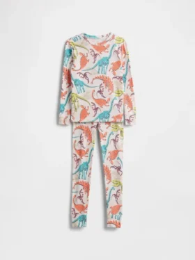 Conjunto de pijama infantil de algodón orgánico cepillado