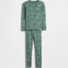 Conjunto de pijama infantil de algodón orgánico cepillado