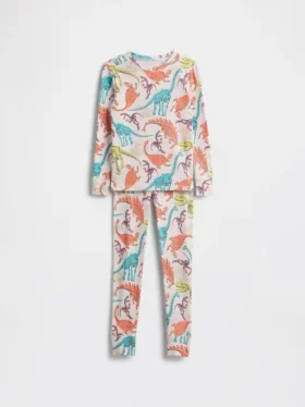 Conjunto de pijama infantil de algodón orgánico cepillado
