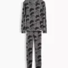 Conjunto de pijama infantil de algodón orgánico cepillado