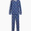 Conjunto de pijama infantil de algodón orgánico cepillado