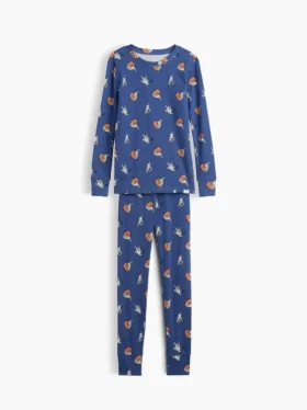 Conjunto de pijama infantil de algodón orgánico cepillado