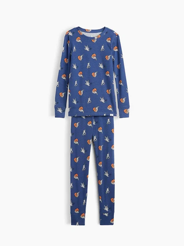 Conjunto de pijama infantil de algodón orgánico cepillado