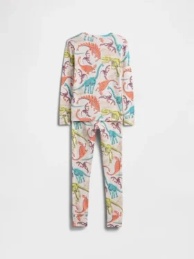 Conjunto de pijama infantil de algodón orgánico cepillado