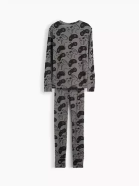 Conjunto de pijama infantil de algodón orgánico cepillado