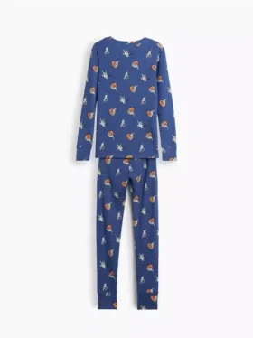 Conjunto de pijama infantil de algodón orgánico cepillado