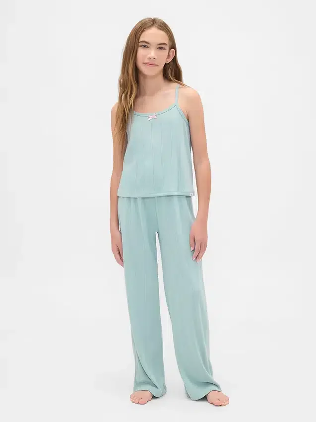 Conjunto de pijama infantil de punto pointelle reciclado