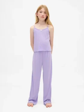 Conjunto de pijama infantil de punto pointelle reciclado