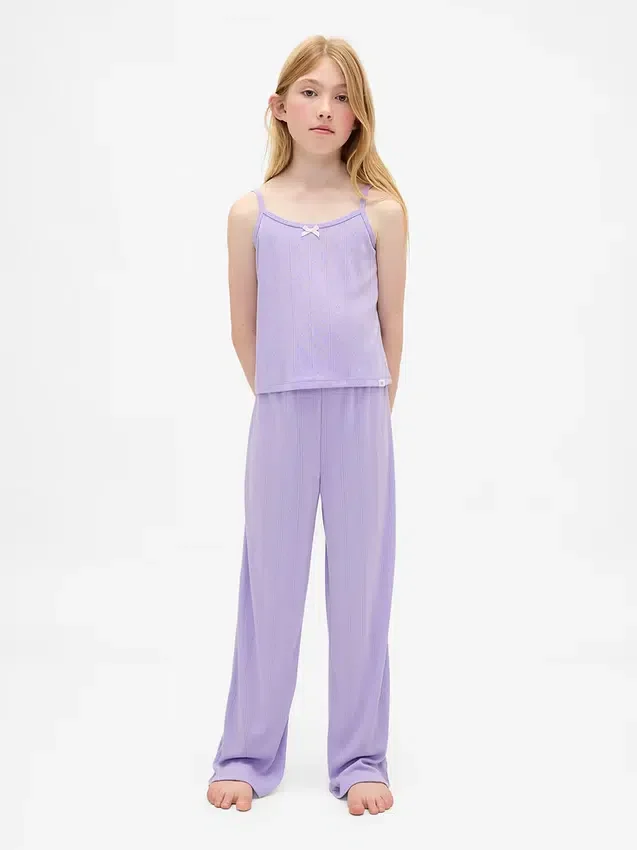 Conjunto de pijama infantil de punto pointelle reciclado