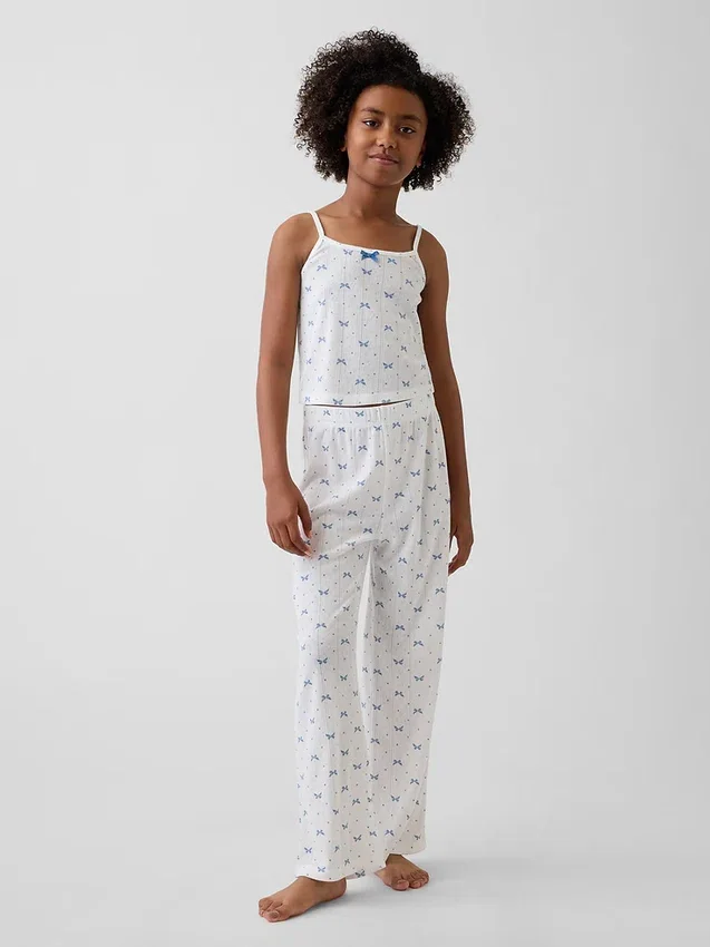Conjunto de pijama infantil de punto pointelle reciclado