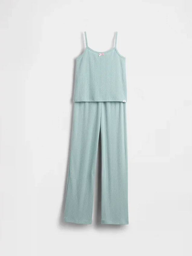 Conjunto de pijama infantil de punto pointelle reciclado