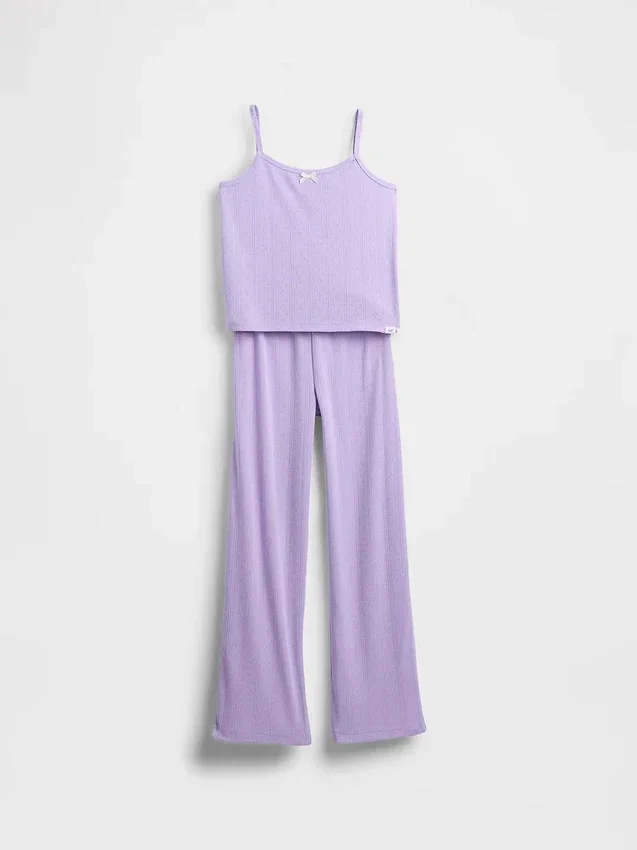 Conjunto de pijama infantil de punto pointelle reciclado