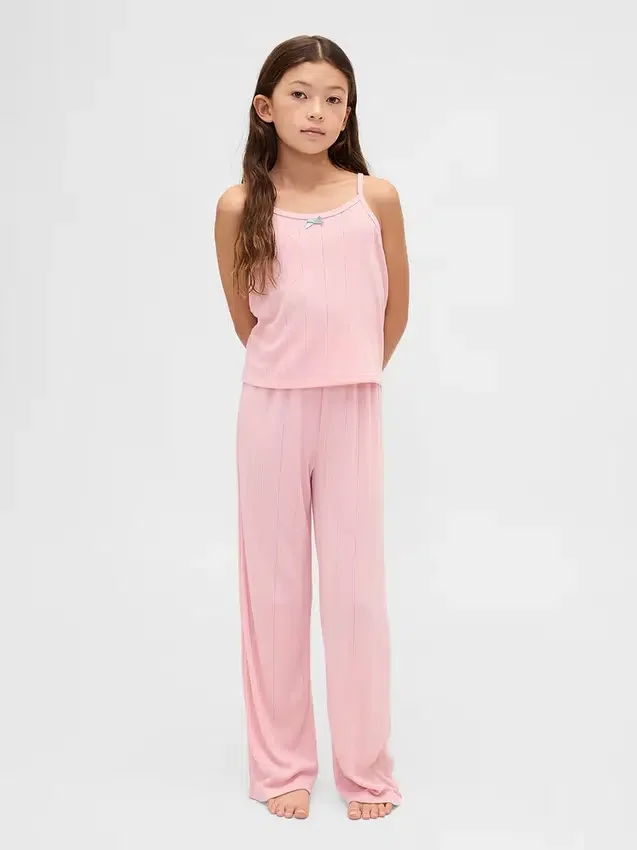 Conjunto de pijama infantil de punto pointelle reciclado