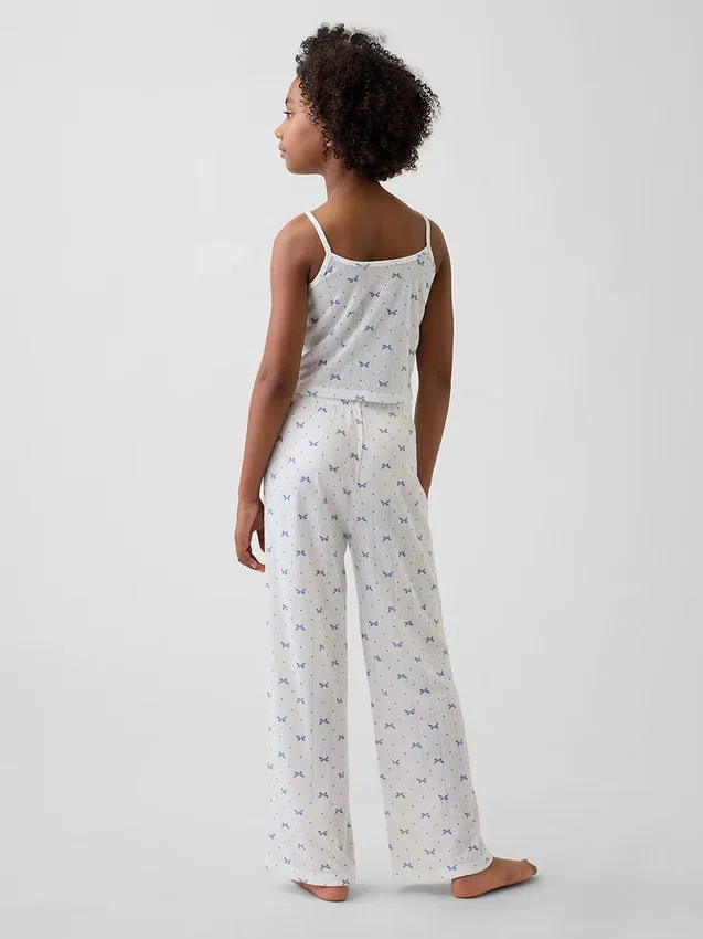 Conjunto de pijama infantil de punto pointelle reciclado