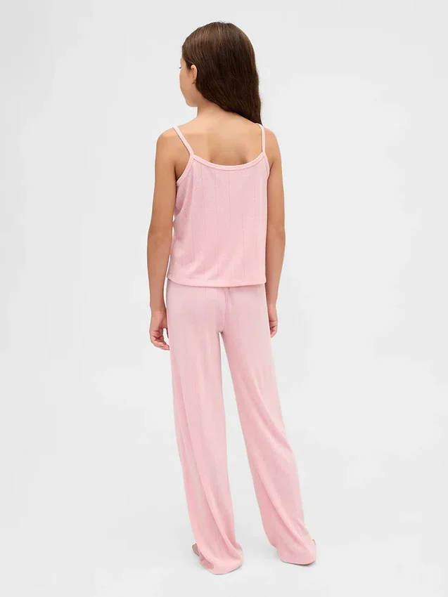 Conjunto de pijama infantil de punto pointelle reciclado