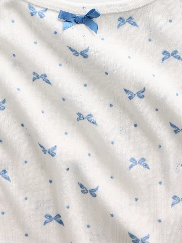 Conjunto de pijama infantil de punto pointelle reciclado