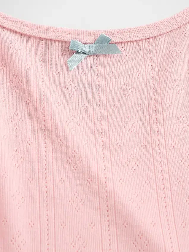 Conjunto de pijama infantil de punto pointelle reciclado