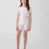 Conjunto de pijama infantil de Winnie the Pooh en algodón orgánico cepillado con pantalones cortos