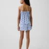 Conjunto de pijama infantil reciclado con camiseta de tirantes con volantes y pantalones cortos