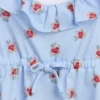 Conjunto de pijama infantil reciclado con camiseta de tirantes con volantes y pantalones cortos