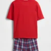 Conjunto de pijama oversize reciclado para niños con pantalones cortos
