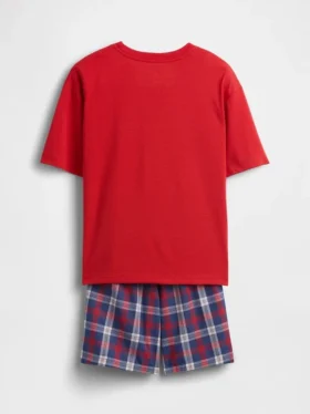 Conjunto de pijama oversize reciclado para niños con pantalones cortos