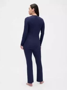 Conjunto de pijama premamá de modal acanalado