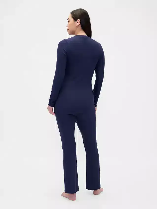 Conjunto de pijama premamá de modal acanalado