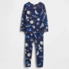 Conjunto de pijama «Space» de algodón orgánico cepillado para bebés y niños