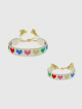 Conjunto de pulseras «Rainbow Hearts» de Hart Mini and Me