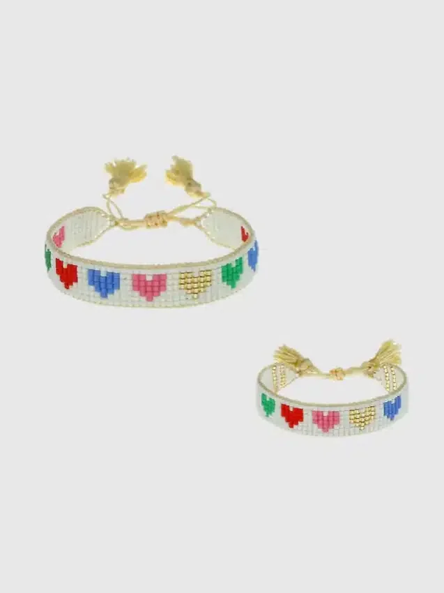 Conjunto de pulseras «Rainbow Hearts» de Hart Mini and Me