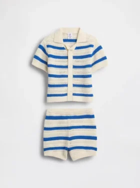 Conjunto de rayas de ganchillo para bebé