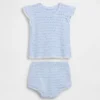 Conjunto de rayas de ganchillo para bebé