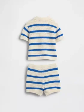 Conjunto de rayas de ganchillo para bebé