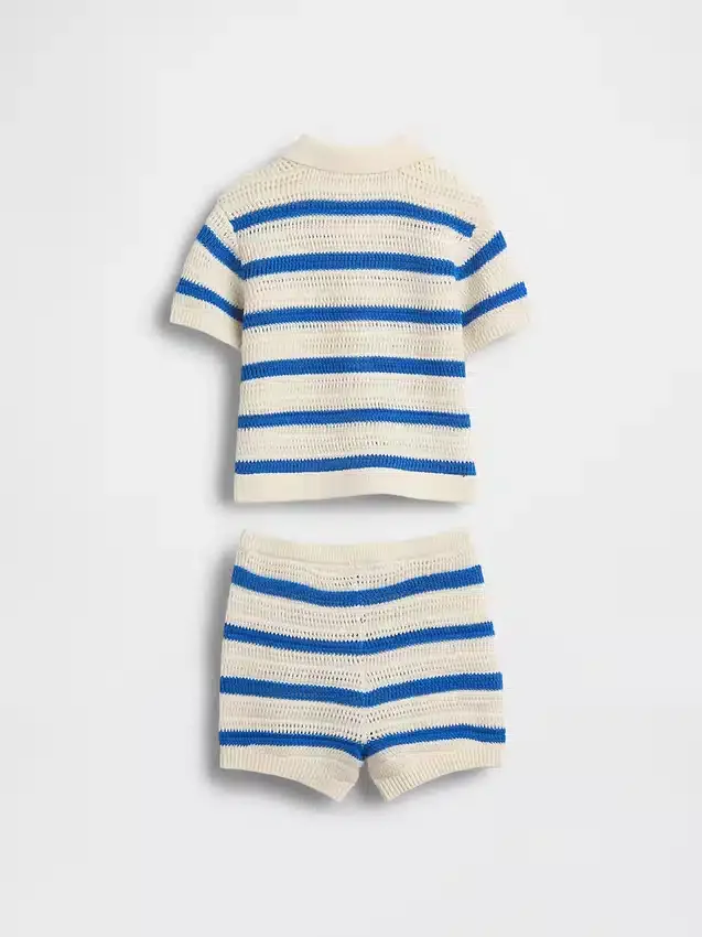 Conjunto de rayas de ganchillo para bebé